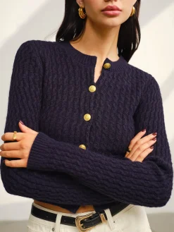 COMMENSE Button Down Petite Cardigan* Knitwear|Tops