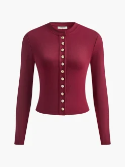 COMMENSE Button Down Short Blouse* Blouses & Shirts|Tops