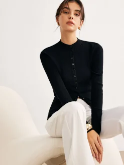COMMENSE Button Down Skinny Knit Top* Sweater Tops|Sweaters & Cardigans
