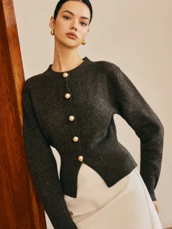COMMENSE Button Down Split Sweater* Sweater Tops|Sweaters & Cardigans
