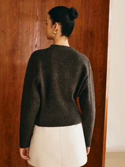 COMMENSE Button Down Split Sweater* Sweater Tops|Sweaters & Cardigans