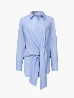 COMMENSE Button Down Tied Long Shirt* Blouses & Shirts|Tops