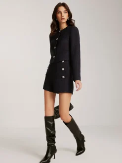 COMMENSE Button Down Tweed Short Blazer* Outerwear|Blazers
