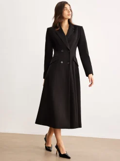 COMMENSE Button Lapel Long Blazer* Outerwear|Blazers