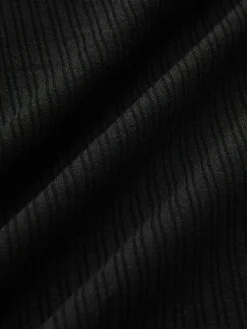 COMMENSE Button Ribbed Long Sleeve T-Shirt* T-shirts|Tops