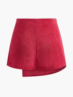 COMMENSE Button-Decor Corduroy Zipper Skirt* Skirts|Bottoms