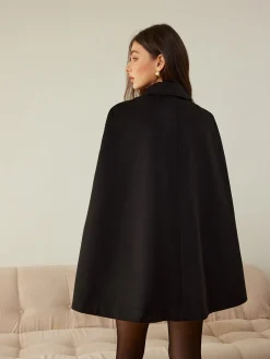COMMENSE Camellia-Button Cloak* Outerwear|Outerwear