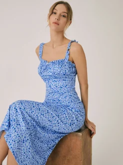 COMMENSE Cami Floral Bohemian Vacation Midi Dress* Casual Dresses|Floral Dresses