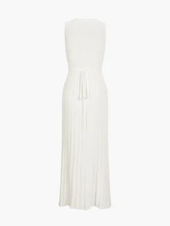 COMMENSE Camille Knit Pleat Maxi Dress* White Dresses|Sweater Dresses