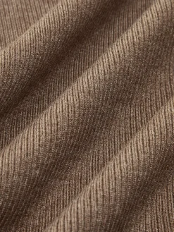 COMMENSE Caramel Slit Maxi Knit Skirt* Long Sleeve Sets|Skirts