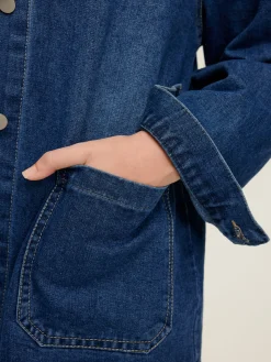 COMMENSE Casual Breasted Lapel Denim Jacket* Outerwear|Jackets