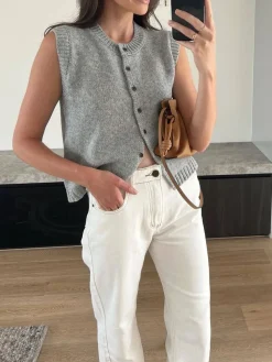 COMMENSE Casual Button Up Sweater Vest* Sweater Vests|Sweaters & Cardigans