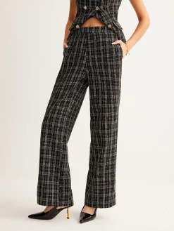 COMMENSE Casual Checked Tweed Pants* Pants|Matching Sets