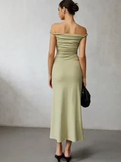 COMMENSE Casual Off Shoulder Long Dress* Black Dresses|Casual Dresses