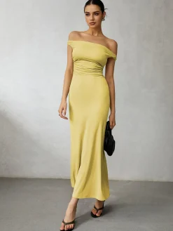 COMMENSE Casual Off Shoulder Long Dress* Black Dresses|Casual Dresses