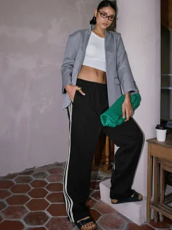 COMMENSE Casual Striped Patchwork Pants* Pants|Bottoms