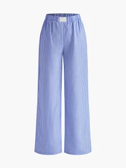 COMMENSE Casual Striped Wide Leg Pants* Wide Leg|Pants