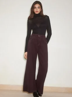 COMMENSE Casual Wide-Leg Denim Pants* Jeans|Pants