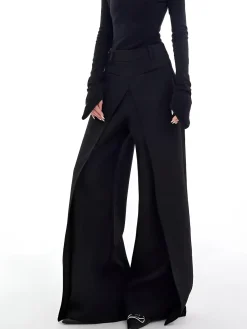 COMMENSE Casual Wide-Leg Thin Pants* Pants|Bottoms