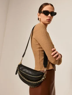 COMMENSE Chain Decor Zipper Shoulder Bag* Bags|Accessories