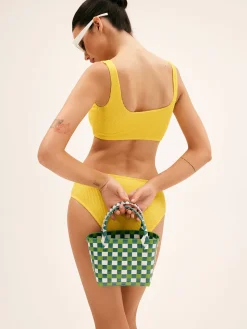COMMENSE Checkered Print Bucket Bag* Bags|Accessories