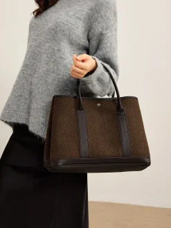COMMENSE Chevron Button Clasp Tote Bag* Bags|Accessories