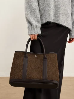 COMMENSE Chevron Button Clasp Tote Bag* Bags|Accessories
