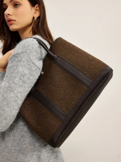COMMENSE Chevron Button Clasp Tote Bag* Bags|Accessories