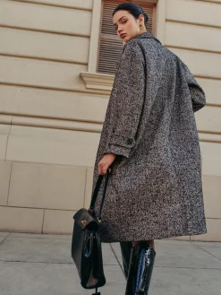 COMMENSE Chevron Pockets Long Coat* Outerwear|Coats