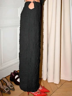 COMMENSE Chic Knotted Cutout Drawstring Skirt Set* Skirt Sets|Long Sleeve Sets