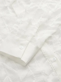 COMMENSE Chiffon Tassel Polo Shirt* Tops