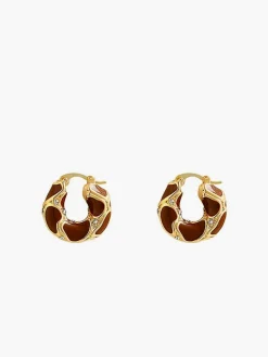 COMMENSE Chunky Golden Frame Hoop Earrings* Earrings|Accessories