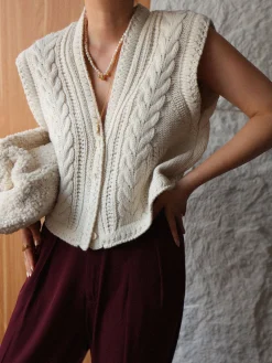 COMMENSE Chunky Knit V-Neck Button Cardigan* Cardigans|Sweaters & Cardigans