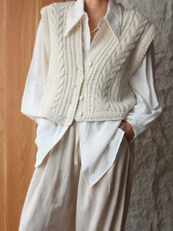 COMMENSE Chunky Knit V-Neck Button Cardigan* Cardigans|Sweaters & Cardigans