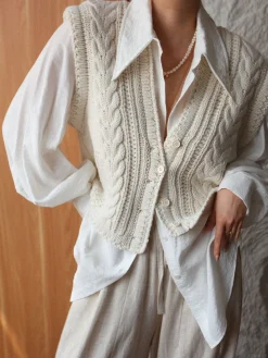 COMMENSE Chunky Knit V-Neck Button Cardigan* Cardigans|Sweaters & Cardigans