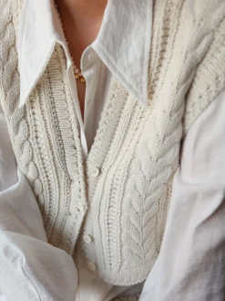 COMMENSE Chunky Knit V-Neck Button Cardigan* Cardigans|Sweaters & Cardigans