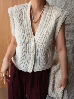COMMENSE Chunky Knit V-Neck Button Cardigan* Cardigans|Sweaters & Cardigans
