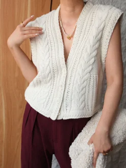 COMMENSE Chunky Knit V-Neck Button Cardigan* Cardigans|Sweaters & Cardigans