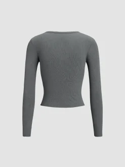 COMMENSE Classic V-Neck Long Sleeve Shirt* T-shirts|Tops