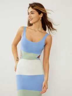 COMMENSE Coastal Air Open Back Long Dress* Sweater Dresses|Vacation Dresses
