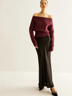 COMMENSE Cold-Shoulder Cinched Sweater* Sweater Tops|Sweaters & Cardigans