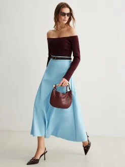 COMMENSE Cold-Shoulder Skinny Sweater* Sweater Tops|Sweaters & Cardigans