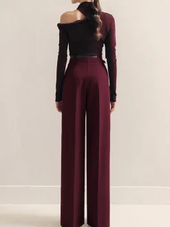 COMMENSE Cold-Shoulder Twist Slim T-Shirt* T-shirts|Matching Sets