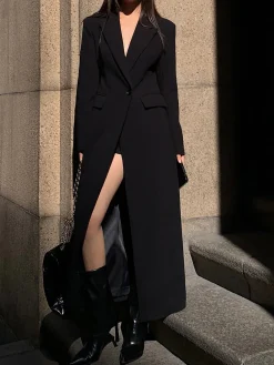 COMMENSE Collar Pocket Blazer Coat* Outerwear|Blazers