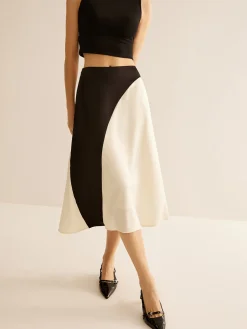 COMMENSE Color Block Midi Skirt* Skirts|Bottoms