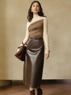 COMMENSE Color Block Pleated Panel Shirt* Blouses & Shirts|Tops