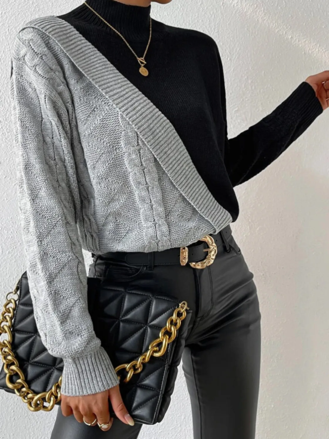COMMENSE Color Block Pullover Sweater* Sweater Tops|Sweaters & Cardigans