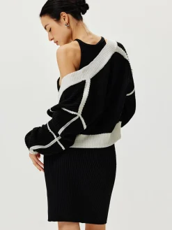 COMMENSE Color Block Versatile Knit Cardigan* Cardigans|Sweaters & Cardigans