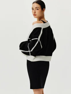 COMMENSE Color Block Versatile Knit Cardigan* Cardigans|Sweaters & Cardigans