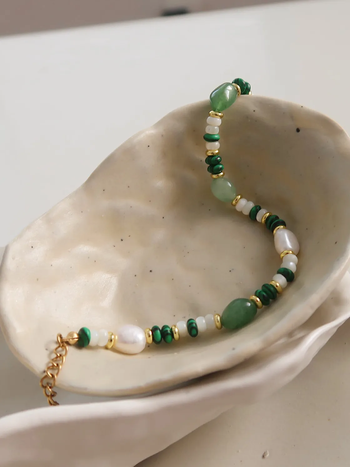 COMMENSE Colorful Pearl Malachite Bracelet* Rings & Bracelets|Accessories